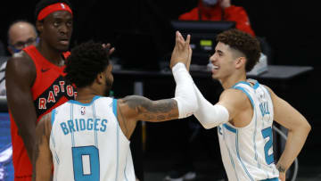 LaMelo Ball and Miles Bridges, Charlotte Hornets (Photo by Jared C. Tilton/Getty Images)