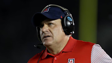 PASADENA, CA - OCTOBER 01: Head coach Rich Rodriguez looks on during the first half of a game against the UCLA Bruins at the Rose Bowl on October 1, 2016 in Pasadena, California. (Photo by Sean M. Haffey/Getty Images)