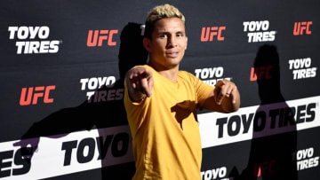 LAS VEGAS, NEVADA - JULY 07: UFC flyweight fighter Joseph Benavidez interacts with fans during the UFC Fan Experience at the Downtown Las Vegas Events Center on July 7, 2018 in Las Vegas, Nevada. (Photo by Brandon Magnus/Zuffa LLC/Zuffa LLC via Getty Images)