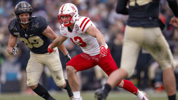 WEST LAFAYETTE, IN - NOVEMBER 02: JoJo Domann #13 of the Nebraska Cornhuskers is seen during the game against the Purdue Boilermakers at Ross-Ade Stadium on November 2, 2019 in West Lafayette, Indiana. (Photo by Michael Hickey/Getty Images)