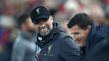 LIVERPOOL, ENGLAND - FEBRUARY 27: Jurgen Klopp, Manager of Liverpool looks on prior to the Premier League match between Liverpool FC and Watford FC at Anfield on February 27, 2019 in Liverpool, United Kingdom. (Photo by Clive Brunskill/Getty Images)