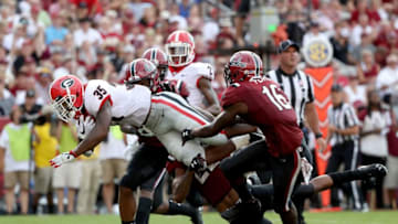 COLUMBIA, SC - SEPTEMBER 08: Brian Herrien #35 (Photo by Streeter Lecka/Getty Images)