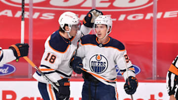 Ryan Nugent-Hopkins #93, James Neal #18, Edmonton Oilers (Photo by Minas Panagiotakis/Getty Images)