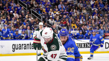 Defenseman Alex Goligoski and the MInnesota Wild host St. Louis on Monday in the start of a first-round Stanley Cup playoff series.(Jeff Curry-USA TODAY Sports)