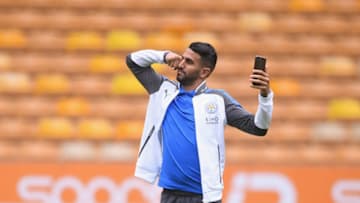 WOLVERHAMPTON, ENGLAND - JULY 29: Riyad Mahrez of Leicester looks on before the pre-season friendly match between Wolverhampton Wanderers and Leicester City at Molineux on July 29, 2017 in Wolverhampton, England. (Photo by Michael Regan/Getty Images)