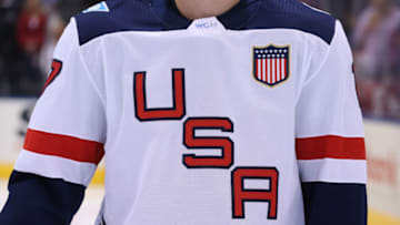 TORONTO, ON - SEPTEMBER 22: Team USA tournament jersey prior to the game against Team Czech Republic during the World Cup of Hockey 2016 at Air Canada Centre on September 22, 2016 in Toronto, Ontario, Canada. (Photo by Andre Ringuette/World Cup of Hockey via Getty Images)