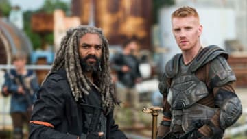 Khary Payton as Ezekiel, Daniel Newman as Daniel - The Walking Dead _ Season 8, Episode 3 - Photo Credit: Gene Page/AMC