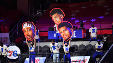 Dwight Howard, Danny Green, Tobias Harris, Sixers Mandatory Credit: Eric Hartline-USA TODAY Sports