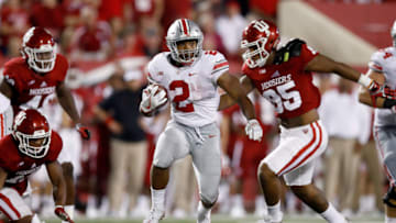 BLOOMINGTON, IN - AUGUST 31: J.K. Dobbins #2 of the Ohio State Buckeyes runs with the ball against the Indiana Hoosiers at Memorial Stadium on August 31, 2017 in Bloomington, Indiana. (Photo by Andy Lyons/Getty Images)