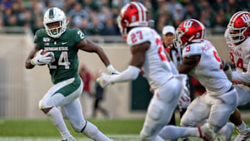 Elijah Collins, Michigan State football Mandatory Credit: Mike Carter-USA TODAY Sports