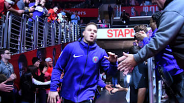 LOS ANGELES, CA - JANUARY 17: Blake Griffin #32 of the Los Angeles Clippers runs onto the court for the game against the Denver Nuggets at Staples Center on January 17, 2018 in Los Angeles, California. NOTE TO USER: User expressly acknowledges and agrees that, by downloading and or using this photograph, User is consenting to the terms and conditions of the Getty Images License Agreement. (Photo by Jayne Kamin-Oncea/Getty Images)
