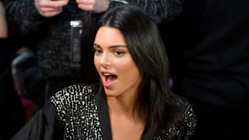 NEW YORK, NY - NOVEMBER 08: Kendall Jenner prepares backstage during 2018 Victoria's Secret Fashion Show in New York at Pier 94 on November 8, 2018 in New York City. (Photo by Dia Dipasupil/Getty Images for Victoria's Secret)