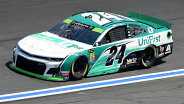 CHARLOTTE, NORTH CAROLINA - SEPTEMBER 27: William Byron, driver of the #24 UniFirst Chevrolet, practices for the Monster Energy NASCAR Cup Series Bank of America ROVAL 400 at Charlotte Motor Speedway on September 27, 2019 in Charlotte, North Carolina. (Photo by Jared C. Tilton/Getty Images)