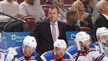 SUNRISE, FL - NOVEMBER 4: Head coach Alain Vigneault (Photo by Joel Auerbach/Getty Images)