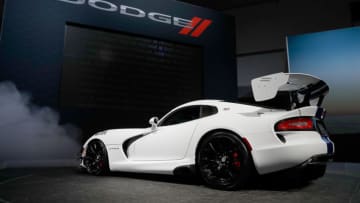 LOS ANGELES, CA - NOVEMBER 20: 2017 Dodge Viper is displayed during Los Angeles Auto Show at the Los Angeles Convention Center in Los Angeles, California, United States on November 20, 2016. The Los Angeles Auto Show is the first North American event of the auto show season. (Photo by Josh Lefkowitz/Getty Images)