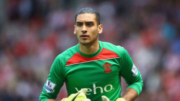 SOUTHAMPTON, ENGLAND - MAY 16: Paulo Gazzaniga of Southampton looks on during the Barclays Premier League match between Southampton and Aston Villa at St Mary's Stadium on May 16, 2015 in Southampton, England. (Photo by Richard Heathcote/Getty Images)