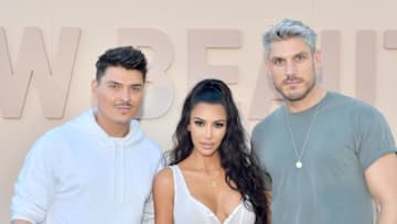 Mario Dedivanovic, Kim Kardashian West and Chris Appleton attend KKW Beauty Fan Event (Photo by Stefanie Keenan/Getty Images for ABA)