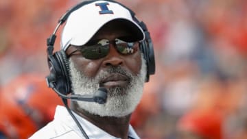 CHAMPAIGN, IL - SEPTEMBER 01: Head coach Lovie Smith of the Illinois Fighting Illini is seen during the game against the Kent State Golden Flashes at Memorial Stadium on September 1, 2018 in Champaign, Illinois. (Photo by Michael Hickey/Getty Images)