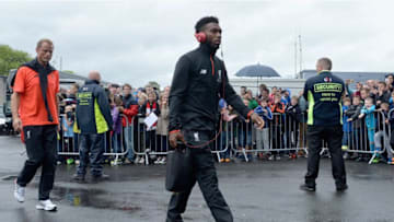 BURNLEY, ENGLAND - AUGUST 20: Daniel Sturridge of Liverpool arrives at the stadium during the Premier League match between Burnley and Liverpool at Turf Moor on August 20, 2016 in Burnley, England. (Photo by Mark Runnacles/Getty Images)