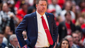 LUBBOCK, TEXAS - JANUARY 07: Head coach Chris Beard of the Texas Tech Red Raiders looks on during the second half of the college basketball game against the Baylor Bears on January 07, 2020 at United Supermarkets Arena in Lubbock, Texas. (Photo by John E. Moore III/Getty Images)