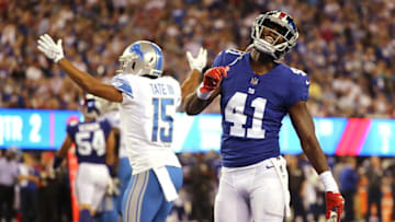 EAST RUTHERFORD, NJ - SEPTEMBER 18: Dominique Rodgers-Cromartie (Photo by Abbie Parr/Getty Images)