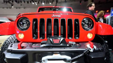 The Jeep Wrangler red Rock Concept vehicle is displayed at the 2015 Los Angeles Auto Show in Los Angeles, California on November 18, 2015. The LA Auto Show opens to the public on November 20. AFP PHOTO/ FREDERIC J. BROWN (Photo credit should read FREDERIC J. BROWN/AFP/Getty Images)