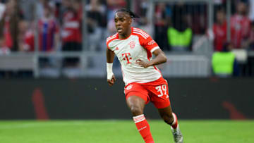 Augsburg reportedly wants to sign Mathys Tel on loan from Bayern Munich. (Photo by Matthias Hangst/Getty Images)