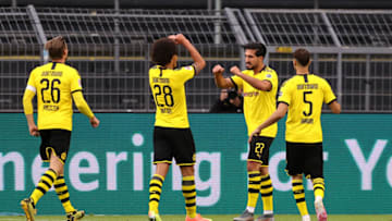 Emre Can scored the only goal of the game to give Borussia Dortmund the win (Photo by Lars Baron/Getty Images)
