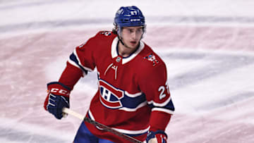 Apr 28, 2021; Montreal, Quebec, CAN; Montreal Canadiens Alexander Romanov. Mandatory Credit: Jean-Yves Ahern-USA TODAY Sports