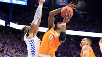 LEXINGTON, KENTUCKY - FEBRUARY 16: Kyle Alexander #11 of the Tennessee Volunteers shoots the ball against the Kentucky Wildcats at Rupp Arena on February 16, 2019 in Lexington, Kentucky. (Photo by Andy Lyons/Getty Images)