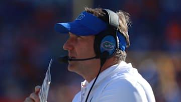 GAINESVILLE, FLORIDA - NOVEMBER 17: Head coach Dan Mullen of the Florida Gators watches a play in the second half of their game against the Idaho Vandals at Ben Hill Griffin Stadium on November 17, 2018 in Gainesville, Florida. (Photo by Scott Halleran/Getty Images)