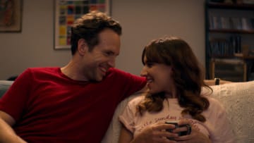 Rafe Spall and Esther Smith in “Trying,” premiering May 1 on Apple TV+. Photo: Apple.