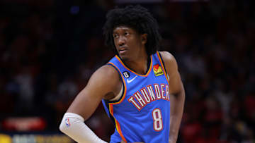 Jalen Williams #8 of the Oklahoma City Thunder (Photo by Jonathan Bachman/Getty Images)