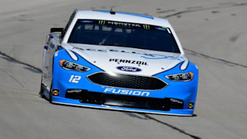 FORT WORTH, TX - NOVEMBER 02: Ryan Blaney, driver of the #12 Accella/Carlisle Ford (Photo by Robert Laberge/Getty Images)