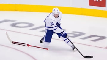 Andreas Johnsson #18 of the Toronto Maple Leafs (Photo by Andre Ringuette/Freestyle Photo/Getty Images)