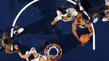 INDIANAPOLIS, IN - OCTOBER 18: Myles Turner #33 of the Indiana Pacers drives to the basket against the Brooklyn Nets on October 18, 2017 at Bankers Life Fieldhouse in Indianapolis, Indiana. NOTE TO USER: User expressly acknowledges and agrees that, by downloading and or using this Photograph, user is consenting to the terms and conditions of the Getty Images License Agreement. Mandatory Copyright Notice: Copyright 2017 NBAE (Photo by Ron Hoskins/NBAE via Getty Images)
