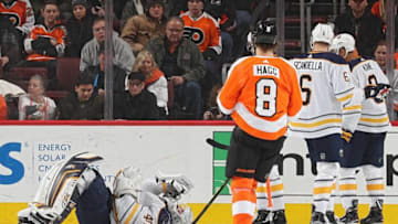 PHILADELPHIA, PA - JANUARY 07: Goalie Robin Lehner