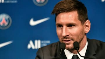 Argentinian football player Lionel Messi (Photo by STEPHANE DE SAKUTIN/AFP via Getty Images)