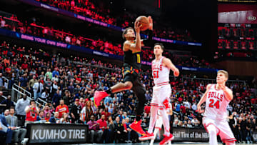 Trae Young #11 of the Atlanta Hawks (Photo by Scott Cunningham/NBAE via Getty Images)