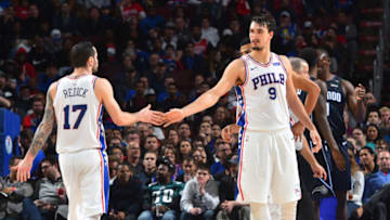 J.J. Redick & Dario Saric | Philadelphia 76ers (Photo by Jesse D. Garrabrant/NBAE via Getty Images)