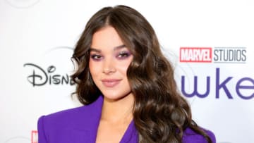 NEW YORK, NEW YORK - NOVEMBER 22: Hailee Steinfeld attends the Hawkeye New York Special Fan Screening at AMC Lincoln Square on November 22, 2021 in New York City. (Photo by Theo Wargo/Getty Images for Disney)