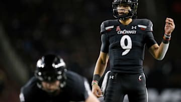 Cincinnati Bearcats quarterback Desmond Ridder against the East Carolina Pirates at Nippert Stadium.