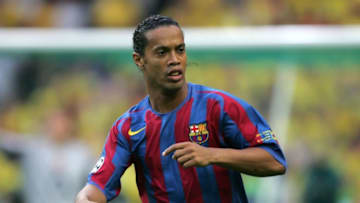 (GERMANY OUT) Frankreich, Paris: Champions League Saison 2005/2006, Finale FC Arsenal - FC Barcelona 1:2 - Ronaldinho, Brasilien (Barcelona) (Photo by Team 2 Sportphoto/ullstein bild via Getty Images)