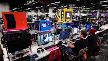 ANAHEIM, CA - FEBRUARY 21: Gamers using their own computers compete in DreamHack Anaheim 2020 at Anaheim Convention Center on February 21, 2020 in Anaheim, California. (Photo by Kevork Djansezian/Getty Images)