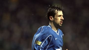 8 Mar 2000: Neil McCann of Glasgow Rangers during the Scottish Premier Division game between Glasgow Celtic and Glasgow Rangers at Celtic Park in Glasgow, Scotland. The game ended 0-1 to Glasgow Rangers. Mandatory Credit: Michael Steele /Allsport