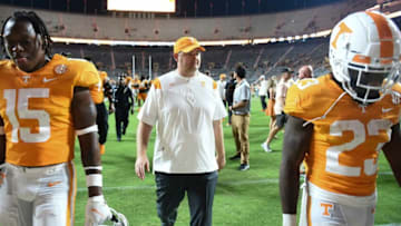 Tennessee Head Coach Josh Heupel walks off the field after his in win the NCAA college football game between the Tennessee Volunteers and Bowling Green Falcons in Knoxville, Tenn. on Thursday, September 2, 2021.Ut Bowling Green