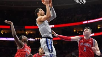 Feb 13, 2016; Villanova, PA, USA; Villanova Wildcats guard Josh Hart (3) shoots the ball past St. John