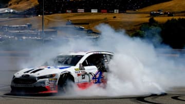SONOMA, CA - JUNE 25: Kevin Harvick, driver of the #4 Mobil 1 Ford (Photo by Sean Gardner/Getty Images)