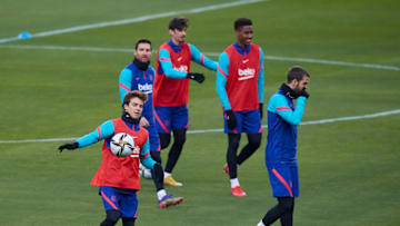 Riqui Puig of FC Barcelona in action during training. (Photo by Fran Santiago/Getty Images)