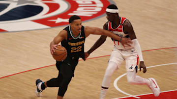 Desmond Bane, Memphis Grizzlies NOTE TO USER: User expressly acknowledges and agrees that, by downloading and or using this photograph, User is consenting to the terms and conditions of the Getty Images License Agreement. (Photo by Patrick Smith/Getty Images)